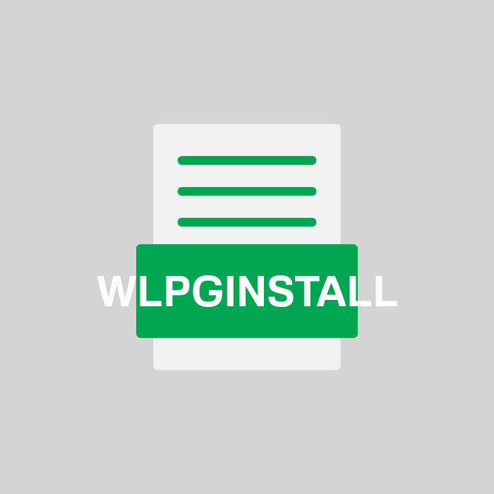 WLPGINSTALL Endung