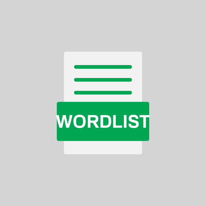 WORDLIST Endung