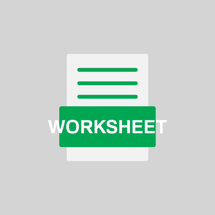 WORKSHEET Endung