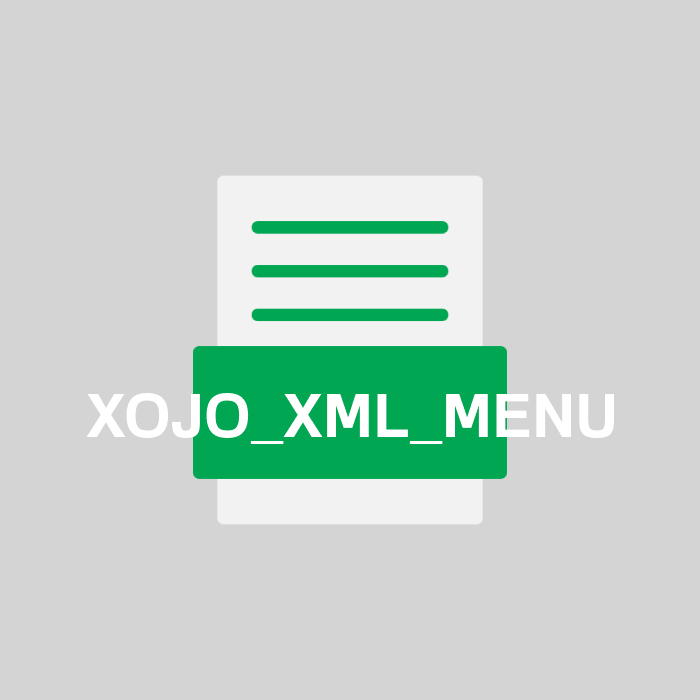 XOJO_XML_MENU Endung