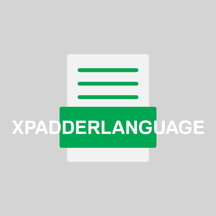 XPADDERLANGUAGE Endung
