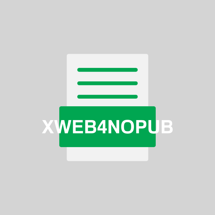 XWEB4NOPUB Endung