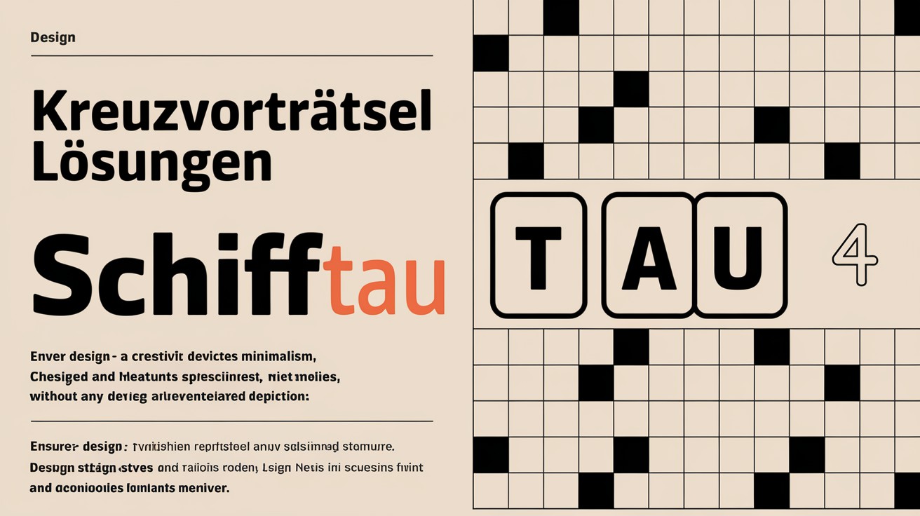 SCHIFFTAU KREUZWORTRAETSEL LOESUNGEN VIER BUCHSTABEN