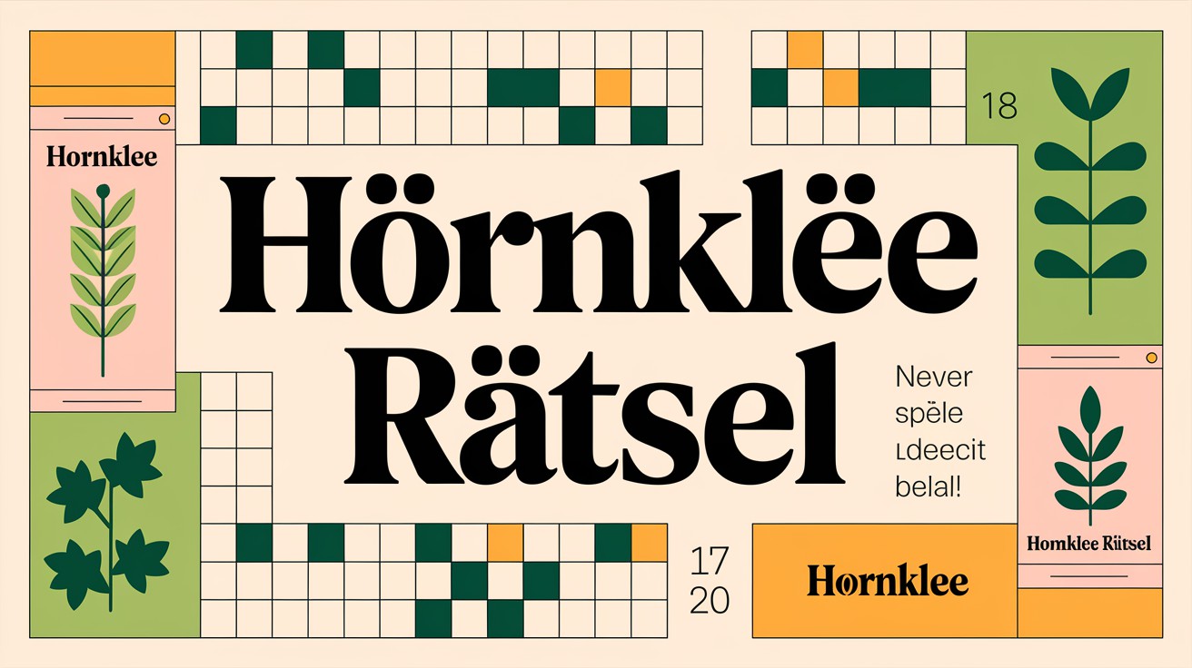 HORNKLEE KREUZWORTRAETSEL LOESUNGEN FUENF BUCHSTABEN