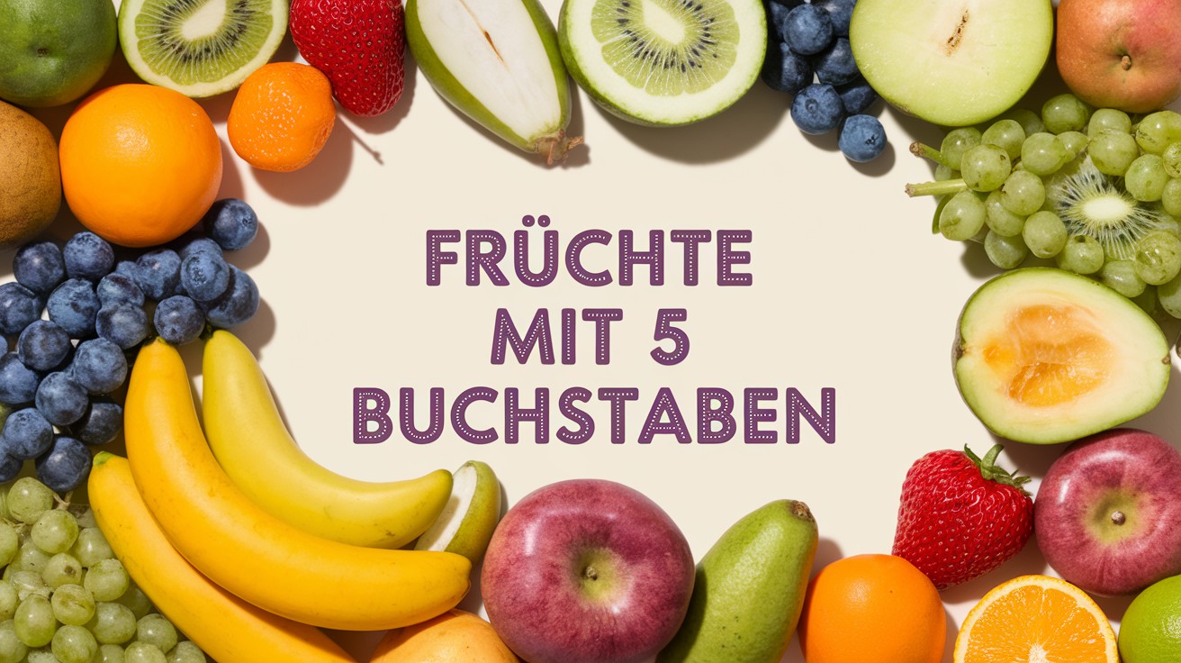 FRUECHTE MIT FUENF BUCHSTABEN